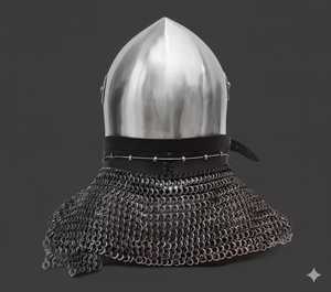 Handmade Steel Crusader Great Helm | Medieval Knight Armor with Chainmail - Product Image 3