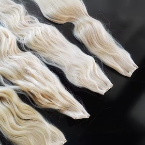 Extensions de cheveux humains brésiliens en vrac, style noir, à pointes simples, pour tissage, avec base en peau - Product Image 2