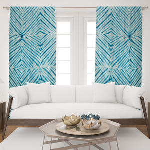 Rideau Moderne en Coton Imprimé Tie-Dye, Panneau Décoratif pour Fenêtre, Idéal pour la Maison, les Complexes Hôteliers et les Appartements – Vente en Gros Inde - Product Image 1