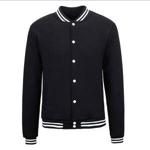 Chaqueta Varsity Personalizada con su Logotipo, Ecológica, Antibacteriana, de Algodón y Felpa, Cuello Redondo, Manga Larga, para Hombre - Product Image 1