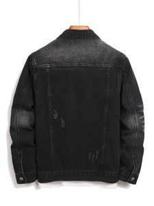 Nueva Colección Chaqueta Vaquera de Moda Urbana para Hombre con Bolsillos, Abrigo Cómodo y Elegante para Hombre para Primavera y Otoño - Product Image 1