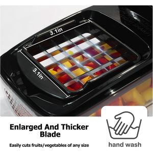 Tritaverdure con Contenitore, Affettaverdure, Tritatutto per Cipolle, Cubettatrice per Verdure, Tritatutto per Patate, Lavaverdure - Product Image 2