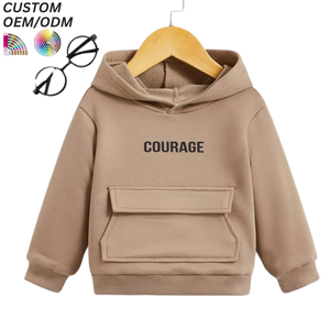 Full Zip up Baby Hoodies Round Neck 100% Cotton Knitted Breathable Casual Sweatshirts for Children - Product Image 3