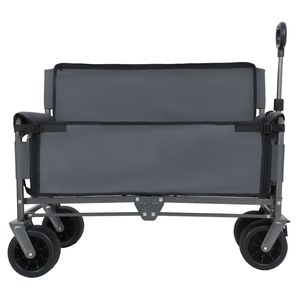 3-in-1 Convertible Folding Wagon Cart Heavy Duty 500lbs Utility 180L All Terrain Wheelbarrow with Bench Seat <b>Storage</b> for <b>Camping</b> - Product Image 5
