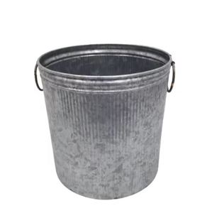 Pot rond en métal gris, design moderne, pour sol, mur, décoration intérieure et extérieure, fait main, vente en gros en vrac - Product Image 3