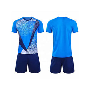 Ensemble de maillots de football personnalisés sublimés, col en V, manches courtes, évacuation de l'humidité, respirant, séchage rapide, uniformes pour hommes adultes, kit de football - Product Image 2