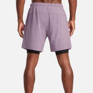 Men's High Quality Double <b>Layer</b> Running Shorts 7 Inch Inseam Quick Dry Breathable Stretch Gym Athletic Shorts OEM Bulk - Product Image 3