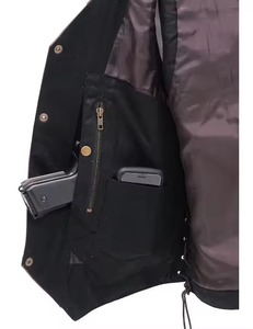 Reasonable price top material Men's Motorcycle Club's Leather <b>Vest</b> anti shrink latest version best Men's Motorcycle Leather <b>Vest</b> - Product Image 5