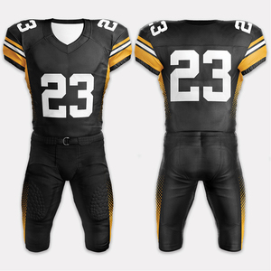 Uniformes de football américain personnalisés en sublimation en gros, haute qualité, couleur unie, coupe ajustée, respirants, séchage rapide, unisexe - Product Image 1