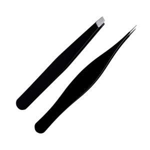Pince à épiler pour sourcils et cils, lot de 2, en acier inoxydable, outil de maquillage, prix bas - Product Image 1