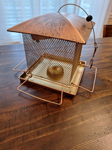 Comedero para Pájaros de Metal Estilo Rústico para Colgar en Árboles de Jardín, Decoración del Hogar - Product Image 4