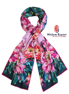High Quality Luxury Printed Long <b>Scarf</b> Soft Fabric Head <b>Scarf</b> Custom Branding White Label OEM ODM Textile Manufacturer - Product Image 4