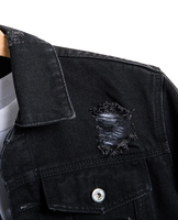Vestes en jean d'hiver pour hommes de haute qualité, respirantes, séchage rapide, personnalisables, grandes tailles, 100 % coton, style streetwear, délavées à l'acide