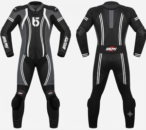 Traje de Carreras Personalizado para Hombre en Cuero Vacuno/Canguro, Mono de Una Pieza con Armadura de Nivel 2 CE, Hecho a Medida, Protección OEM - Product Image 1