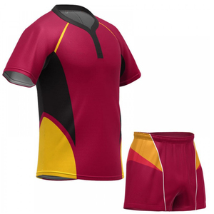 Tenues de football d'équipe à prix raisonnable, uniformes de rugby personnalisés unisexes à manches courtes, vente en gros, style moderne classique, coupe régulière - Product Image 4