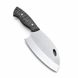 Cuchillo de Chef Ambidiestro Hecho a Mano, Acero Inoxidable, Mango de Micarta, Funda de Cuero, Diseño Moderno, Apto para Lavavajillas, Personalizable - Product Image 1