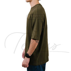 T-shirt Sportif Homme Grande Taille en Coton Tricoté 100% Personnalisé Coupe Droite Écologique Respirant Épaules Tombantes Vente en Gros - Product Image 2