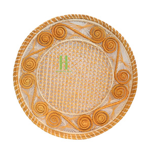 New Arrival Hot Trend Boho Seagrass Round 35cm Eco-Friendly Charger <b>Plates</b> Placemat OEM Hot Sale HNH Craft Vietnam - Product Image 3