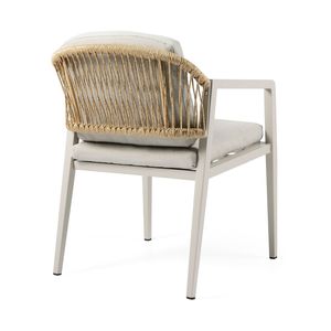 Set da pranzo per esterni con set di 6 sedie grigie e tavolo da pranzo in legno di acacia, mobili da giardino - Product Image 5