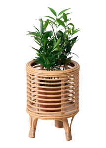 Vietnam Manufacturer Retro Style Rattan Floor Storage <b>Pots</b> Handles Handwoven Eco-Friendly - Product Image 6