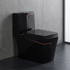 WC monobloc en céramique haut de gamme, moderne, à siphon en S, ensemble de sanitaires pour projets hôteliers de grande envergure - Product Image 3