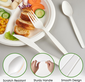 Juego de Cubiertos Desechables CPLA/PLA, Estilo Simple, Ecológicos, Biodegradables, Resistentes al Agua, Libres de BPA, para Fiestas - Product Image 3