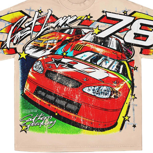 2027 <b>Men's</b> Cotton Jersey T-Shirt Short Sleeve Printed Racing Car Design O-Neck Regular Fit Casual Style - Product Image 5