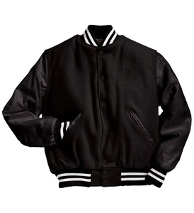 Custom Logo 2026 Wholesale Manufacturer Blank Jacket Men Baseball Varsity Jacket Woolen with Leather Sleeve Casual <b>Coat</b> 2026 - Product Image 2