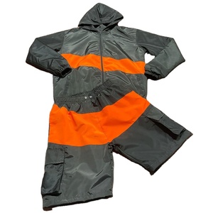 Custom Men Running windbreaker set Sportswear Reflective Zip up Polyester Nylon Windbreaker Tracksuit <b>Track</b> <b>Jacket</b> and Short Set - Product Image 1