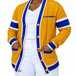 Pulls de haute qualité à col en V Sigma Gama Roha, pour les sororités, les fraternités, les écoles, les collèges, les universités, pulls longs unisexes - Product Image 1