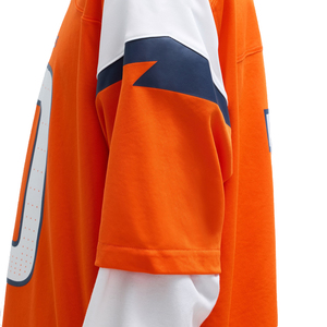 Men's <b>Orange</b> Football Jersey Short Sleeve V-Neck 100% Polyester Moisture Wicking Regular Fit Adult All Seasons Team Number Print - Product Image 6