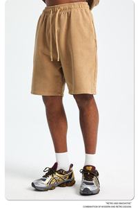 Shorts de bain mi-longs pour hommes en tissu Oxford 100 % coton avec cordon de serrage, écologiques et imperméables, style décontracté - Product Image 2
