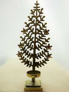 Aluminum Handmade Eco-Friendly Durable Portable Christmas <b>Tree</b> Candle <b>Stand</b> with Star Details for Home Decoration - Product Image 1