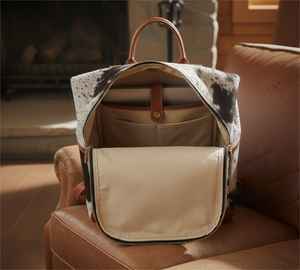 Mochila de cuero genuino para hombre y mujer, bolso escolar de piel de vaca para ordenador portátil, con cremallera, multifunción, capacidad de 20-35L - Product Image 3