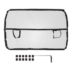 Barrière de voiture pour chien de 50 pouces de large avec 4 roues, adaptateur universel pour véhicule, séparateur pour animaux de compagnie pour sièges avant, pour chats, installation facile - Product Image 1