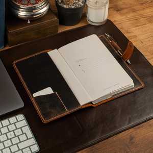 Étui pour carnet en cuir véritable, couverture de journal rechargeable, support d'écriture, agenda quotidien NBC-0093 - Product Image 5