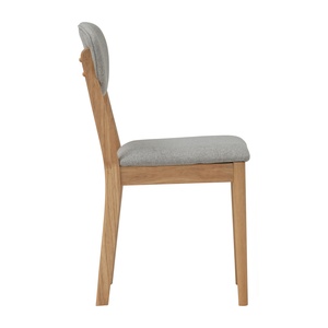 Juego de comedor moderno minimalista de madera maciza, mesa rectangular de madera natural y 4 sillas tapizadas para comedor, muebles de hotel - Product Image 4