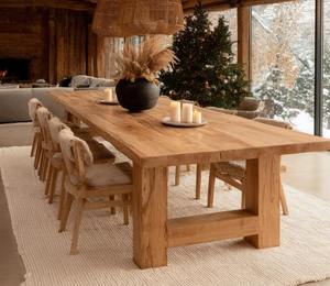 Table à manger en noyer massif faite à la main, moderne et écologique, meubles en bois sur mesure à prix avantageux - Product Image 5