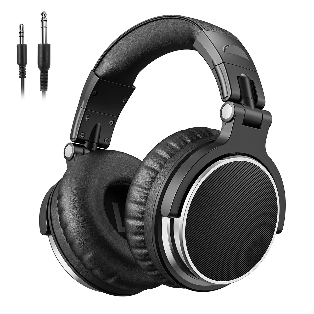 Y80 3.5mm 6.35mm Over ear DJ headphones with music share function and detachable coiled cable with Microphone