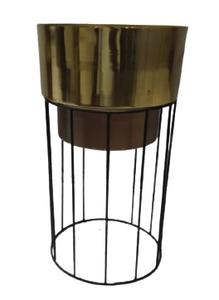 Juego de Macetas Metálicas Modernas con Soporte de Hierro, Macetero Decorativo para Interiores y Exteriores, Soporte Alto para Plantas para Sala de Estar, Balcón, Jardín - Product Image 6