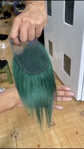 ที่ปิดผมตรงสีเขียวของมนุษย์ลูกไม้ใสนุ่มเนียนสำหรับร้านเสริมสวย - Product Image 2