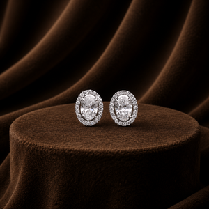 Pendientes de Diamantes Ovalados, Plata de Ley 925, Aretes de Moissanita, Joyería de Moda para Mujer, para Fiestas - Product Image 3