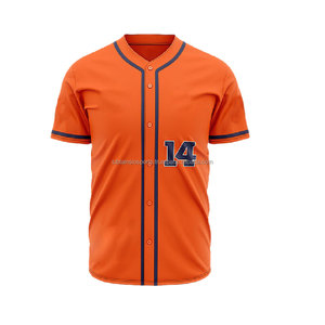 Uniforme de baseball pour hommes adultes, imprimé sur mesure, respirant, grande taille, maillot à manches courtes, impression par transfert thermique, tailles variées - Product Image 2