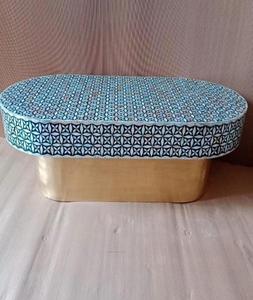 Mesa con Incrustaciones de Hueso de ILAHI, Diseño Moderno con Detalles de Ágata, Almacenamiento Portátil, Muebles para el Hogar - Product Image 5