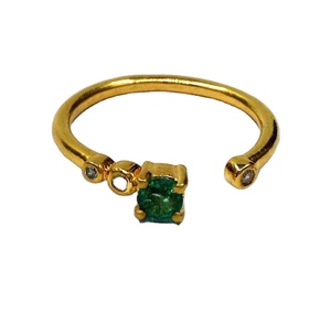 Sterling <b>Silver</b> 925 Gold Plated Adjustable Wholesaler Supplier <b>Emeralds</b> Faceted Gemstone Everyday Wear Customizable Classy <b>Rings</b> - Product Image 1