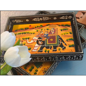 Plateau éléphant Art Déco Royal du Rajasthan pour mariage et Diwali - Product Image 2