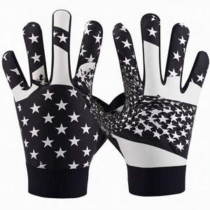 Gants de football américain de qualité supérieure, confortables, respirants, imperméables, antidérapants, compatibles écran tactile, en cuir, néoprène, latex, imprimés - Product Image 1