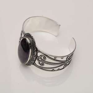 Pulsera de Amatista Hecha a Mano con Plata de Ley 925 Chapada en Oro, Joyería de Piedras Preciosas Naturales para Mujer, Regalo de Lujo al por Mayor - Product Image 3