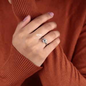 Anillo de Diamante Cultivado en Laboratorio, Redondo, Oro 14K, Clásico, Solitario, para Compromiso, Boda, Aniversario, Fabricante y Proveedor - Product Image 2