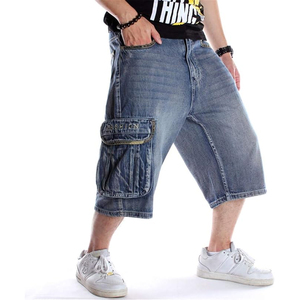 Wholesale Vintage Denim Jorts Acid Wash Men Women Baggy Fit Streetwear Custom Logo <b>Shorts</b> - Product Image 1